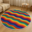 Round fiesta ribbons rug