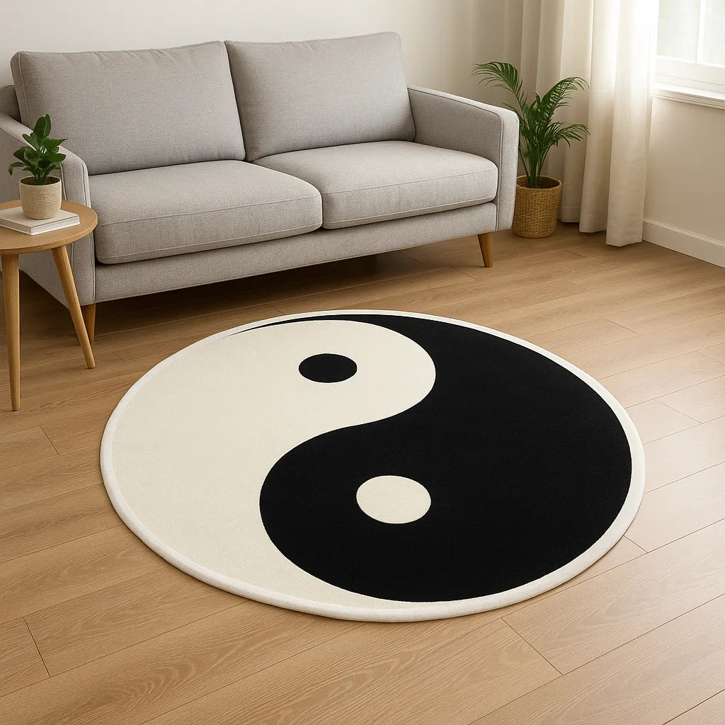Round tai chi harmony rug
