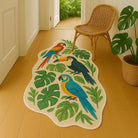 Irregular-shaped tropical chorus rug