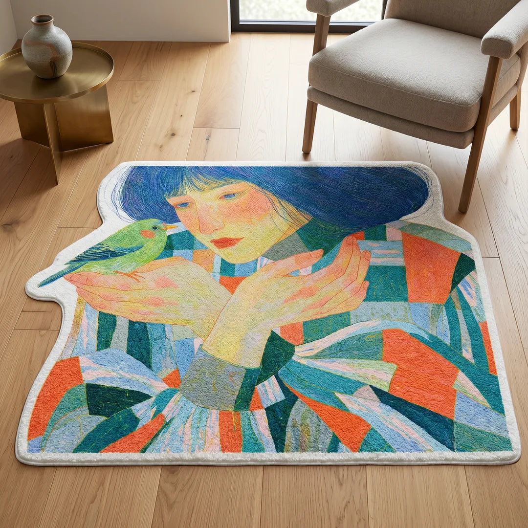 Melancholy style rug living room