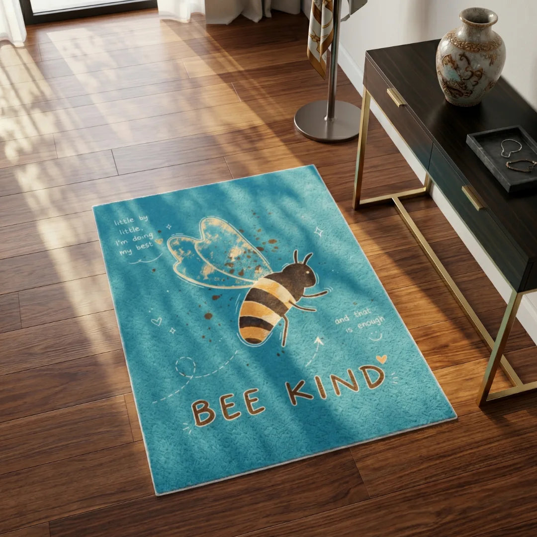Bee style rug entryway