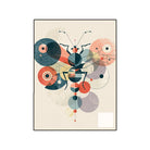 Stamp inspired orphism rug living room