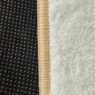 Close-up view of apricot color yarn edge lock