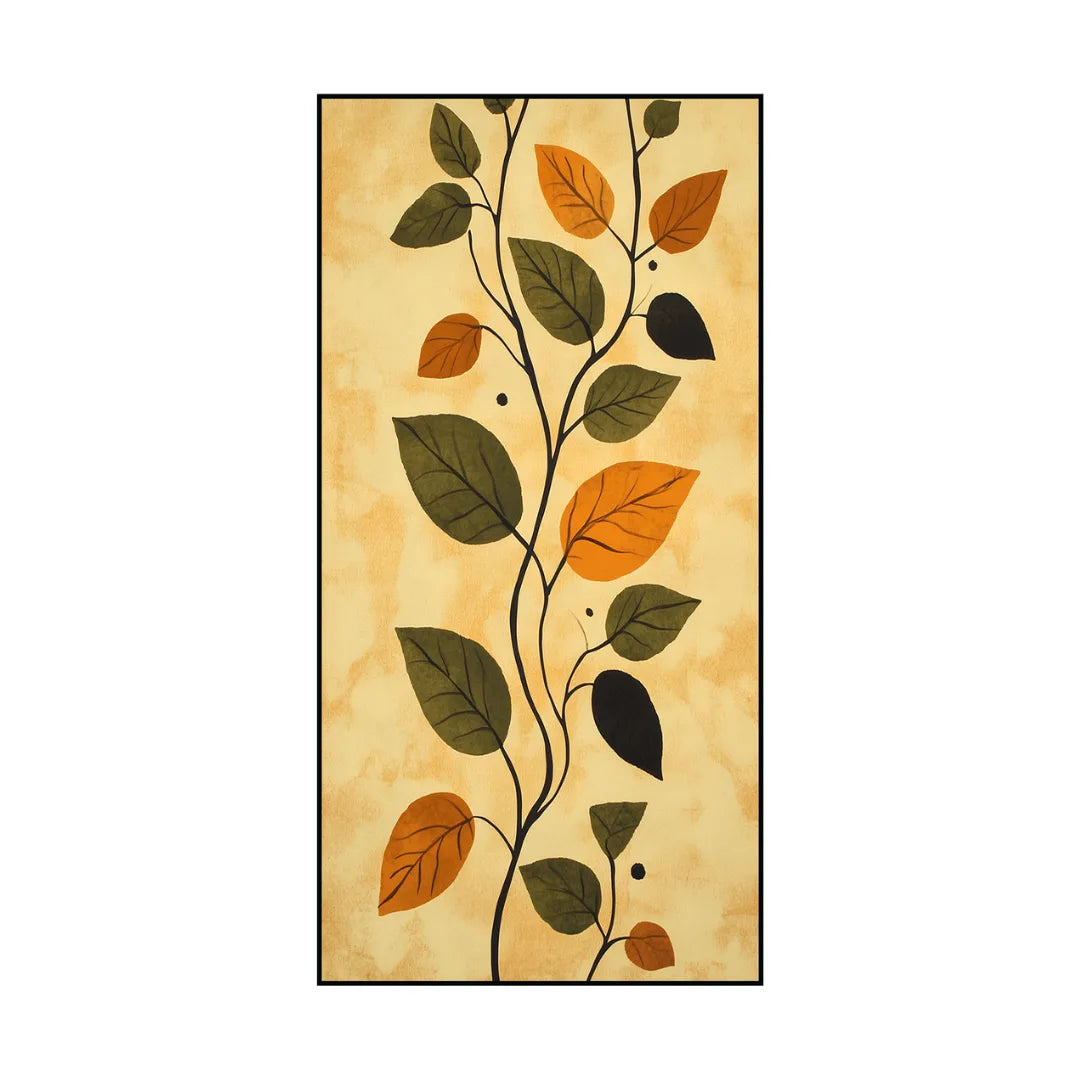 Botanical style rug kitchen