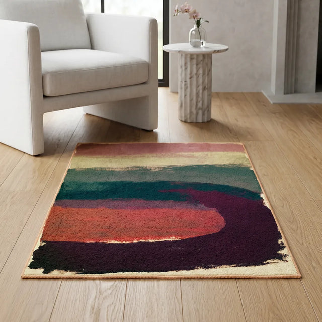 Bend of Dusk – Rothko-Inspired Abstract Color Rug | 4 x 6 ft | Living Room