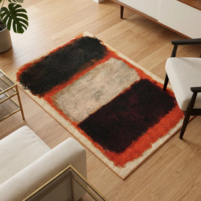 Between Fires 2.0 – Rothko-Inspired Abstract Color Rug | 4 x 6 ft | Living Room