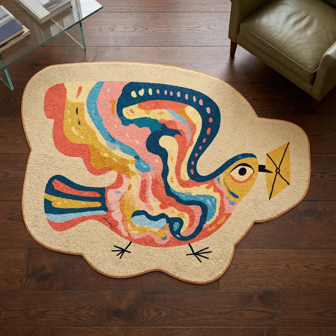 Boho bohemian style rug living room
