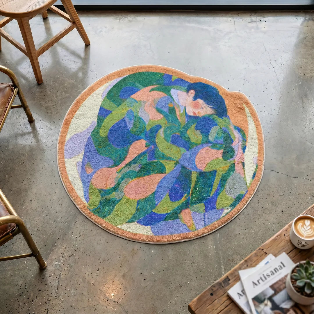 Melancholy style rug living room