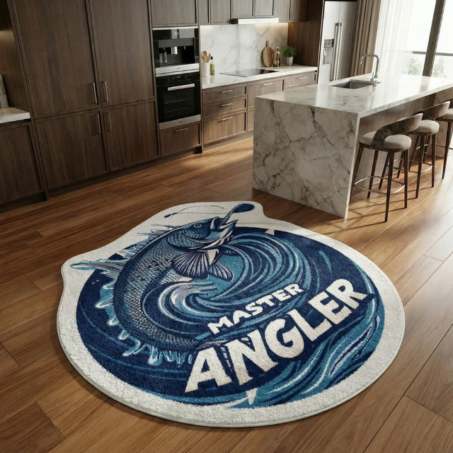 Blue Surge – Ocean Logo Rug | 5 x 5.5 ft | Kitchen