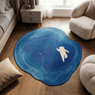 Irregular melancholy style rug bedroom