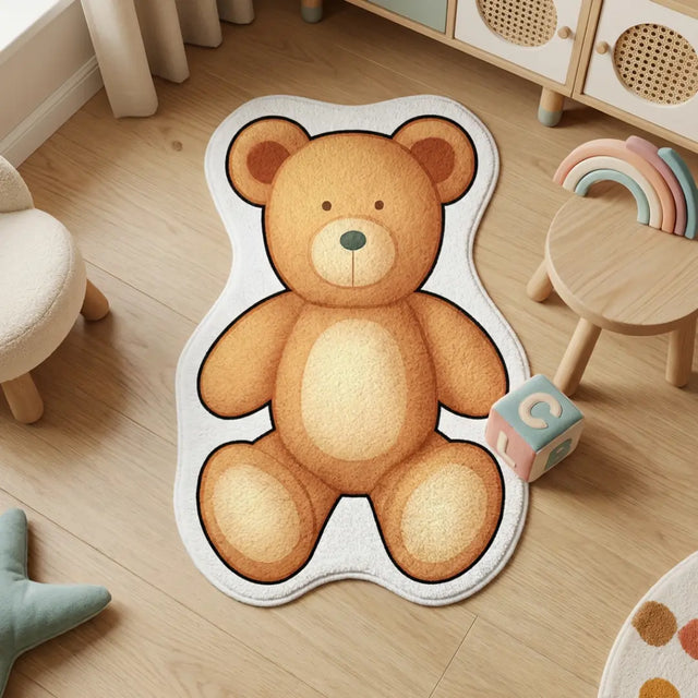 Brown Teddy – Irregular Bear Rug | 2 × 3 ft | Playroom
