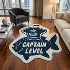 Ocean logo rug living room