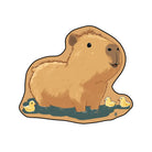 Irregular capybara rug bathroom