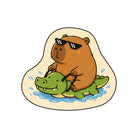 Irregular capybara rug bathroom