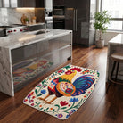 Rooster style rug kitchen