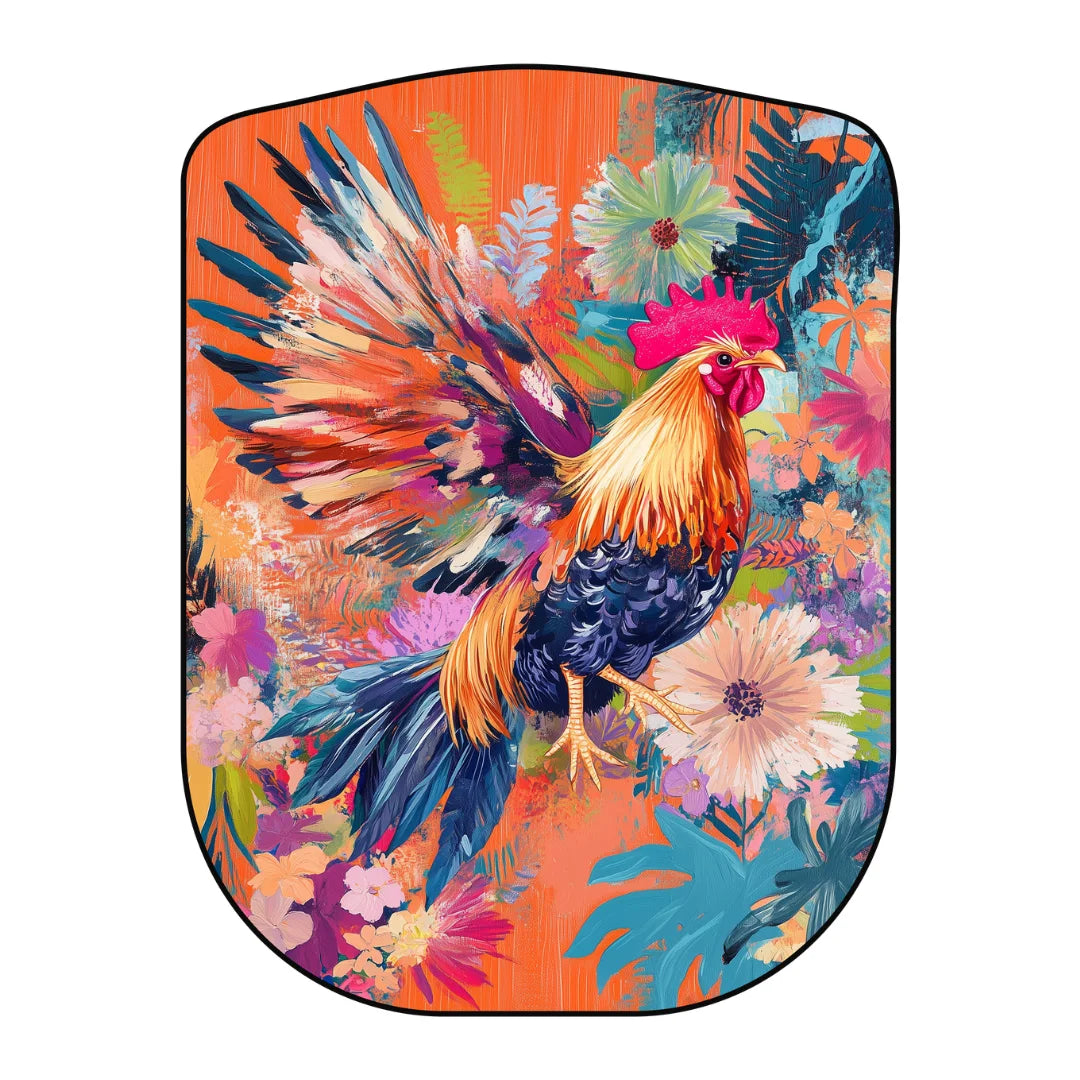 Rooster style rug bathroom