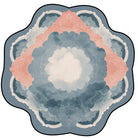 Irregular Persian-style pink rug bedroom