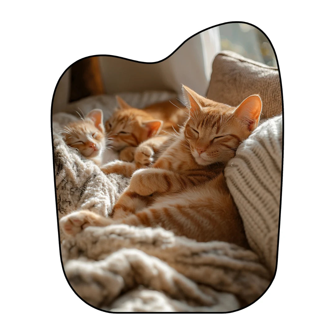 Irregular cat rug bedroom