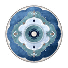 Irregular persian blue rug living room