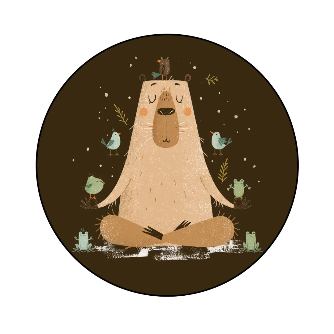 Capybara style rug reading nook