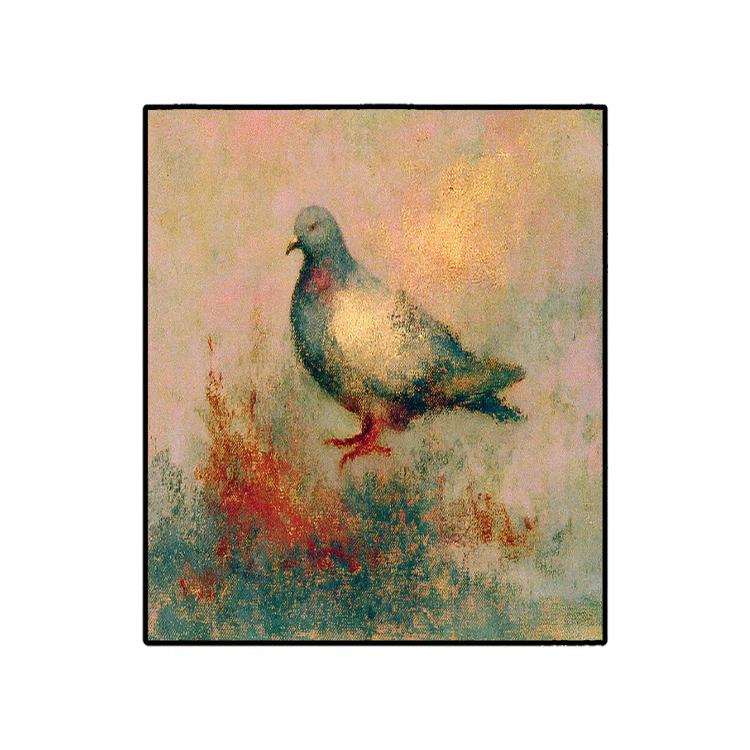 Bird inspired realism rug patio balcony