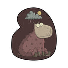Irregular capybara rug bathroom