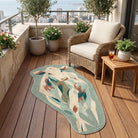 Irregular animal print style rug patio balcony