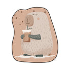 Irregular capybara rug coffee shop