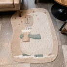 Irregular capybara rug coffee shop