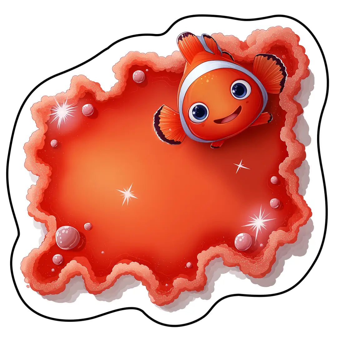 Irregular clown fish rug kidsroom