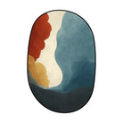 Irregular colores rug living room
