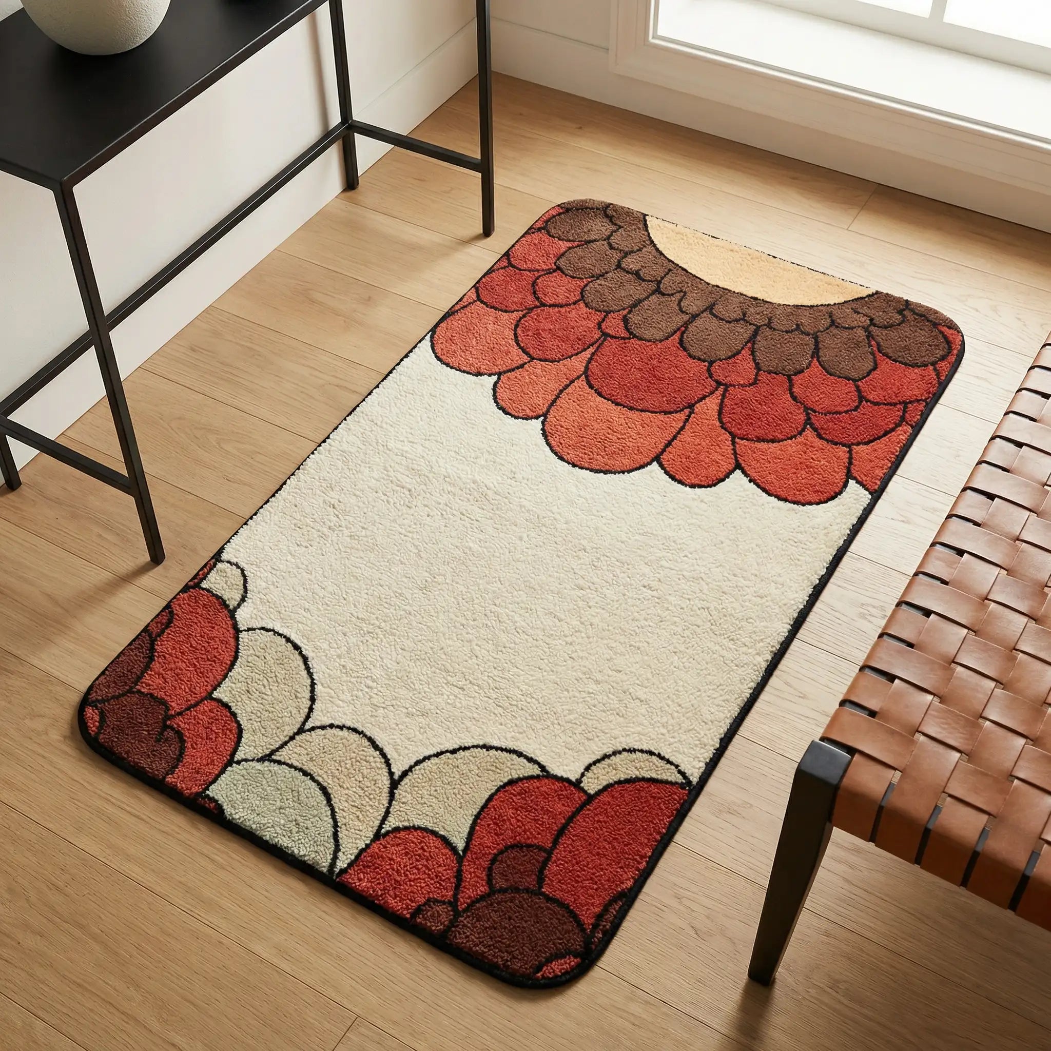 Floral runner rug kitchen