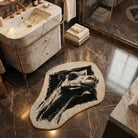 Camel dune style rug bathroom
