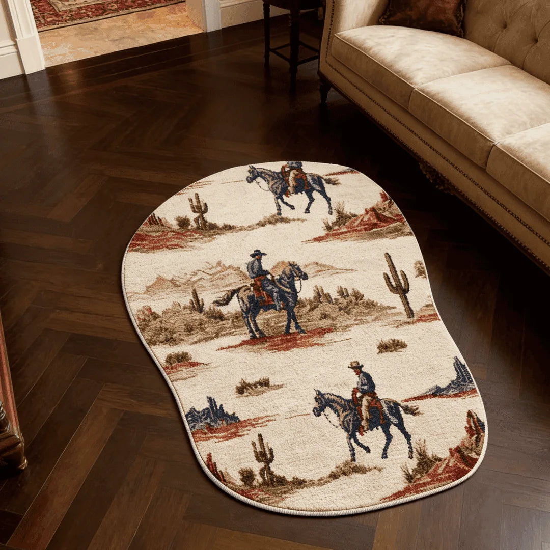Irregular western style rug living room