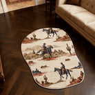Irregular western style rug living room