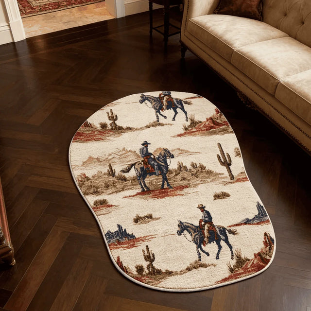 Dust Trail - Irregular Western Style Rug | 2 x 3 ft | Living Room