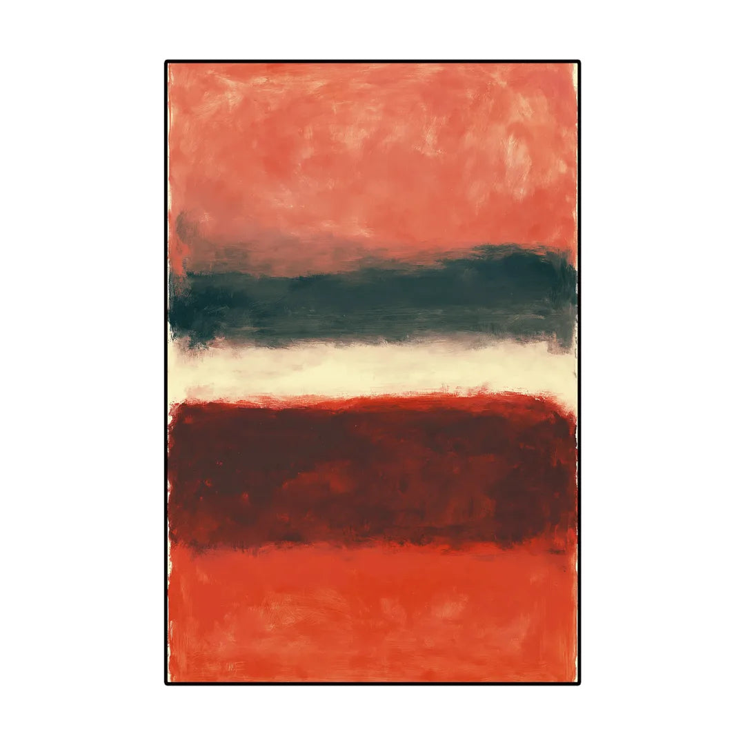 Rothko inspired abstract color rug living room