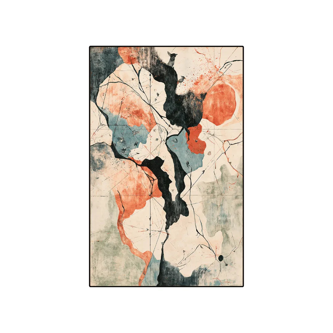 Johns inspired abstract rug living room