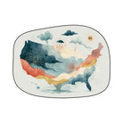 Irregular USA map rug patio balcony
