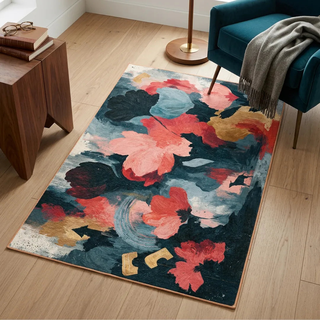 Irregular California summer rug living room