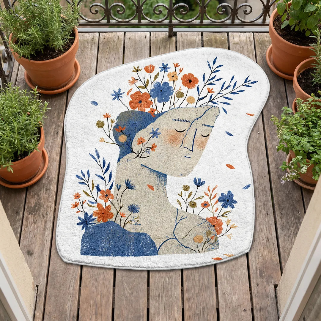 Melancholy style rug patio balcony