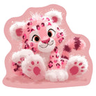 Irregular pink leopard rug kidsroom
