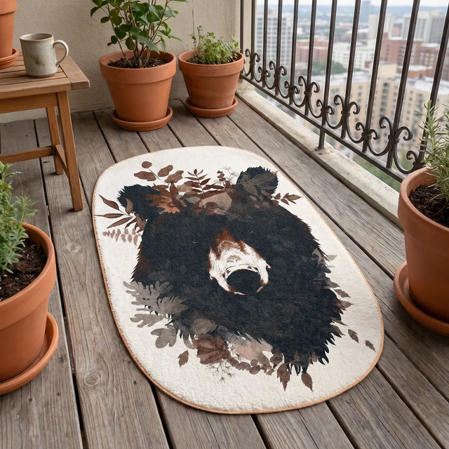 Forest Crown – Irregular Bear Style Rug | 2 x 3.5 ft | Patio & Balcony