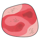 Irregular pink abstract rug living room