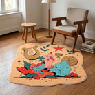 Scandinavian style rug living room