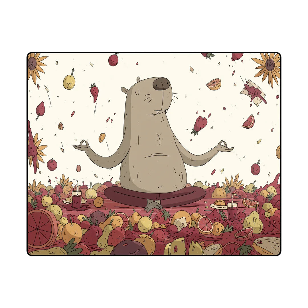 Capybara style rug kitchen