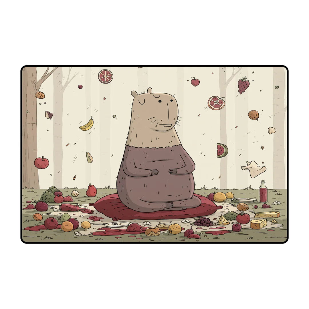 Capybara style rug patio balcony