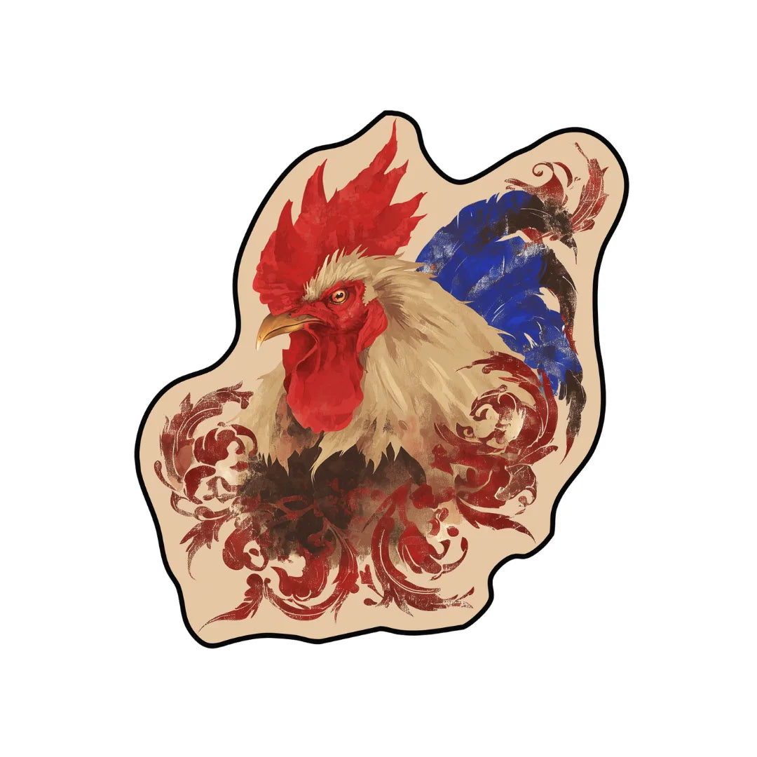 Rooster style rug living room