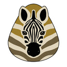 Irregular zebra face rug bathroom
