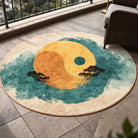 Irregular colores rug patio balcony